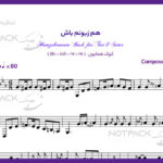 نت آهنگ همزبونم باش برای تار از حمیرا