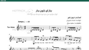 نت سه تار ببار ای بارون شجریان