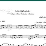 نت ویولن بزار من خودم باشم از مهستی