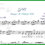 نت ویولن دنیای بی رحم از زند وکیلی
