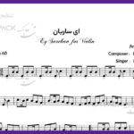 نت ویولن ای ساربان از محسن نامجو