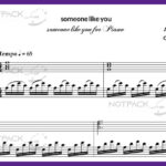 نت someone like you برای پیانو از Adele