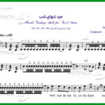 نت سه تار مرد تنهای شب از حبیب