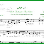 نت سه تار شب طولانی از علی مولایی