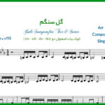 نت سه تار گل سنگ از هایده