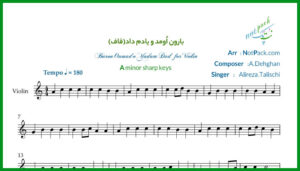 نت ویولن بارون اومد و یادم داد طلیسچی