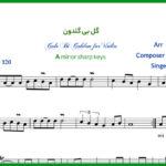 نت گل بی گلدون با ویولن از گوگوش