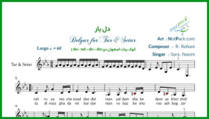 نت سه تار دل یار از سارا نائینی
