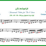 نت سه تار فراموشم نکن از معین