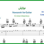 نت گیتار نوازش از ابی با فیلم آموزشی و آوا نویسی
