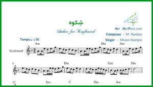 نت شکوه برای کیبورد از محسن نامجو