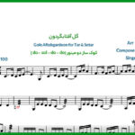 نت سه تار گل آفتابگردون گروه آریان