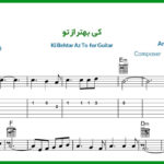 نت گیتار کی بهتر از تو عارف