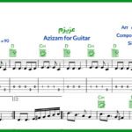 نت گیتار عزیزم از مهستی