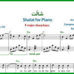 نت پیانو شالت از راغب( ای که پهلو زده بر قرص قمر چشمانت )