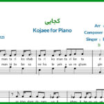 نت پیانو کجایی از عرفان طهماسبی