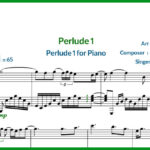 نت پیانو پرلود ۱ جواد معروفی Perlude 1