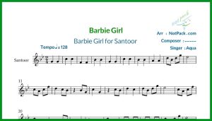 نت سنتور barbie girl دختر باربی از aqua