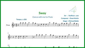 نت فلوت sway از دین مارتین