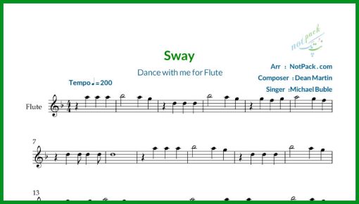نت فلوت sway از دین مارتین