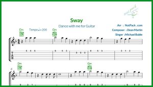 نت گیتار Sway از Michael Buble مایکل بوبله