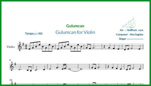 نت ویولن Gulumcan از Ahu Saglam آهوساگلام