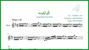 نت فلوت گل ارکیده از ایلیا منفرد