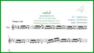 نت تار گل ارکیده از ایلیا منفرد