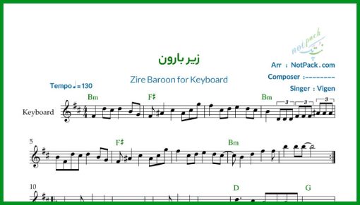 نت کیبورد زیر باران از ویگن