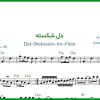 نت فلوت دل شکسته از معین