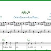 نت پیانو دل زارم از محسن نامجو