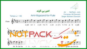 نت فلوت امیر بی گزند محسن چاوشی