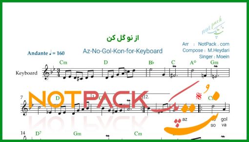نت کیبورد از نو گل کن معین