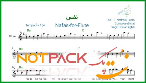 نت فلوت نفس سالار عقیلی