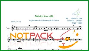 نت فلوت وقتی سرت رو شونمه معین