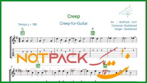 نت گیتار Creep از Radiohead
