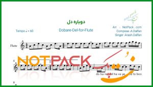 نت فلوت دوباره دل از آرش دلفان